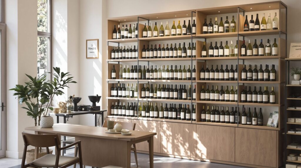 Optimisez votre espace de vente avec une étagère à vin signée Tradis